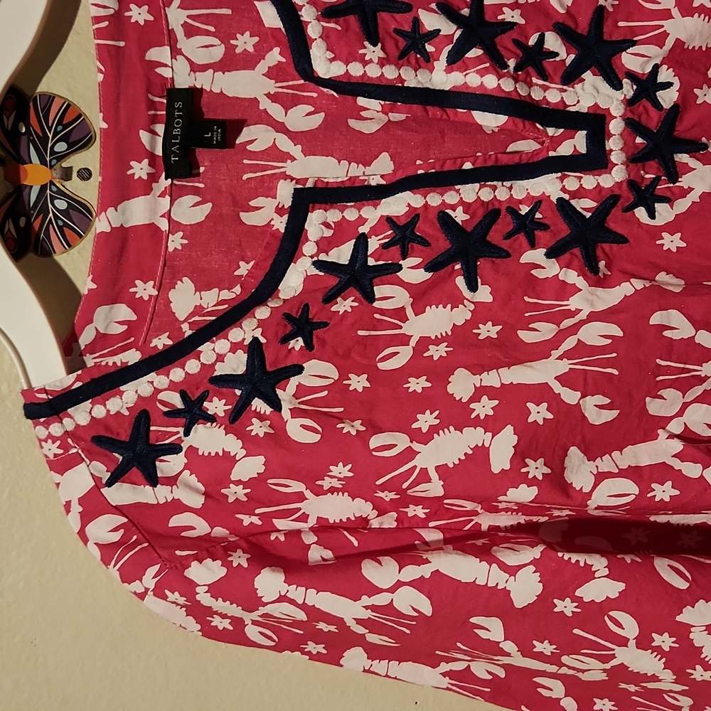 Pink Patterned Women's Top - Picture 4 of 9